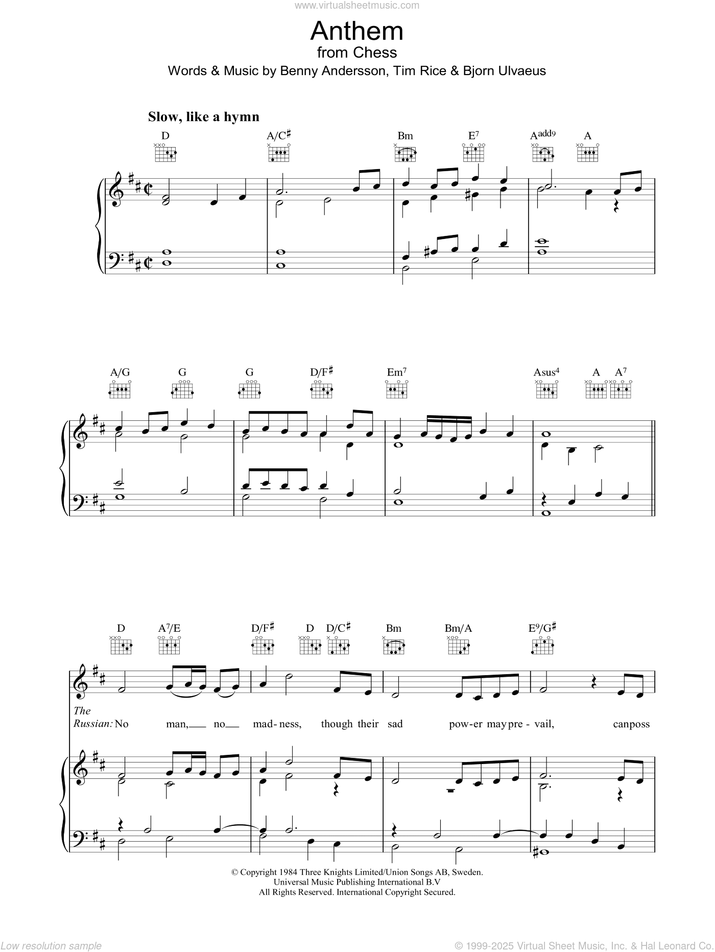 Anthem (from Chess)