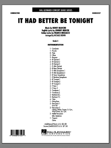 It Had Better Be Tonight (COMPLETE)