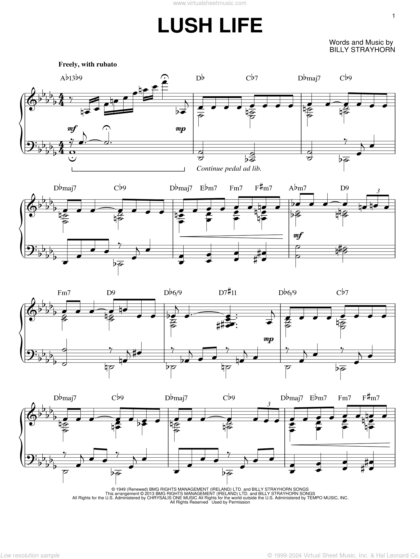 Lush Life [Jazz version] (arr. Brent Edstrom)