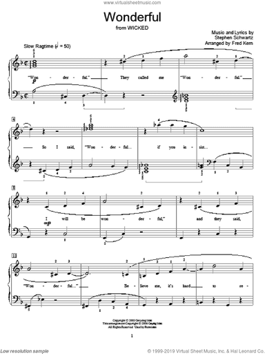 Wonderful (from Wicked)