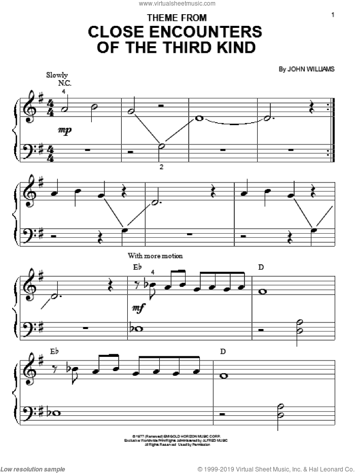 Theme From Close Encounters Of The Third Kind