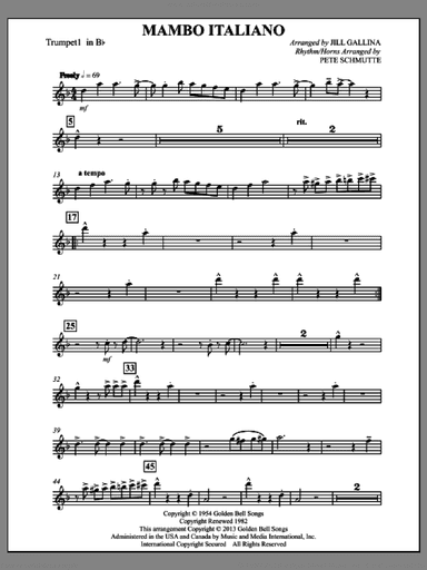 Mambo Italiano (arr. Jill Gallina) (complete set of parts)