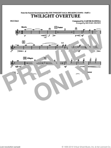 Twilight Overture (from The Twilight Saga: Breaking DawnA�Part 2)