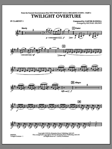 Twilight Overture (from The Twilight Saga: Breaking DawnA�Part 2)