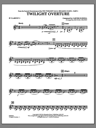 Twilight Overture (from The Twilight Saga: Breaking DawnA�Part 2)