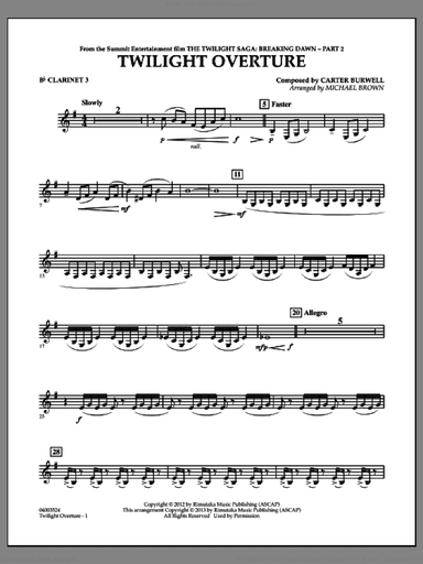 Twilight Overture (from The Twilight Saga: Breaking DawnA�Part 2)