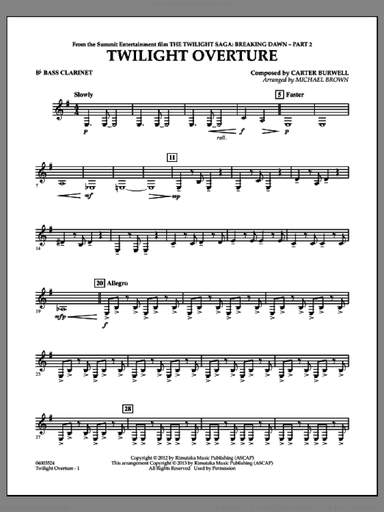 Twilight Overture (from The Twilight Saga: Breaking DawnA�Part 2)