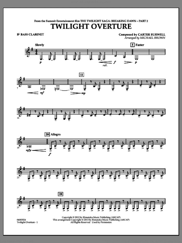 Twilight Overture (from The Twilight Saga: Breaking DawnA�Part 2)