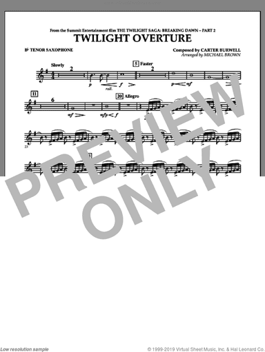 Twilight Overture (from The Twilight Saga: Breaking DawnA�Part 2)