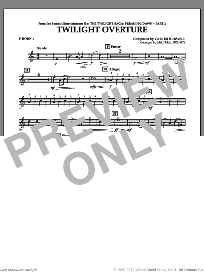 Twilight Overture (from The Twilight Saga: Breaking DawnA�Part 2)