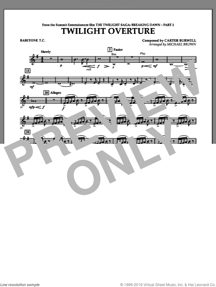 Twilight Overture (from The Twilight Saga: Breaking DawnA�Part 2)