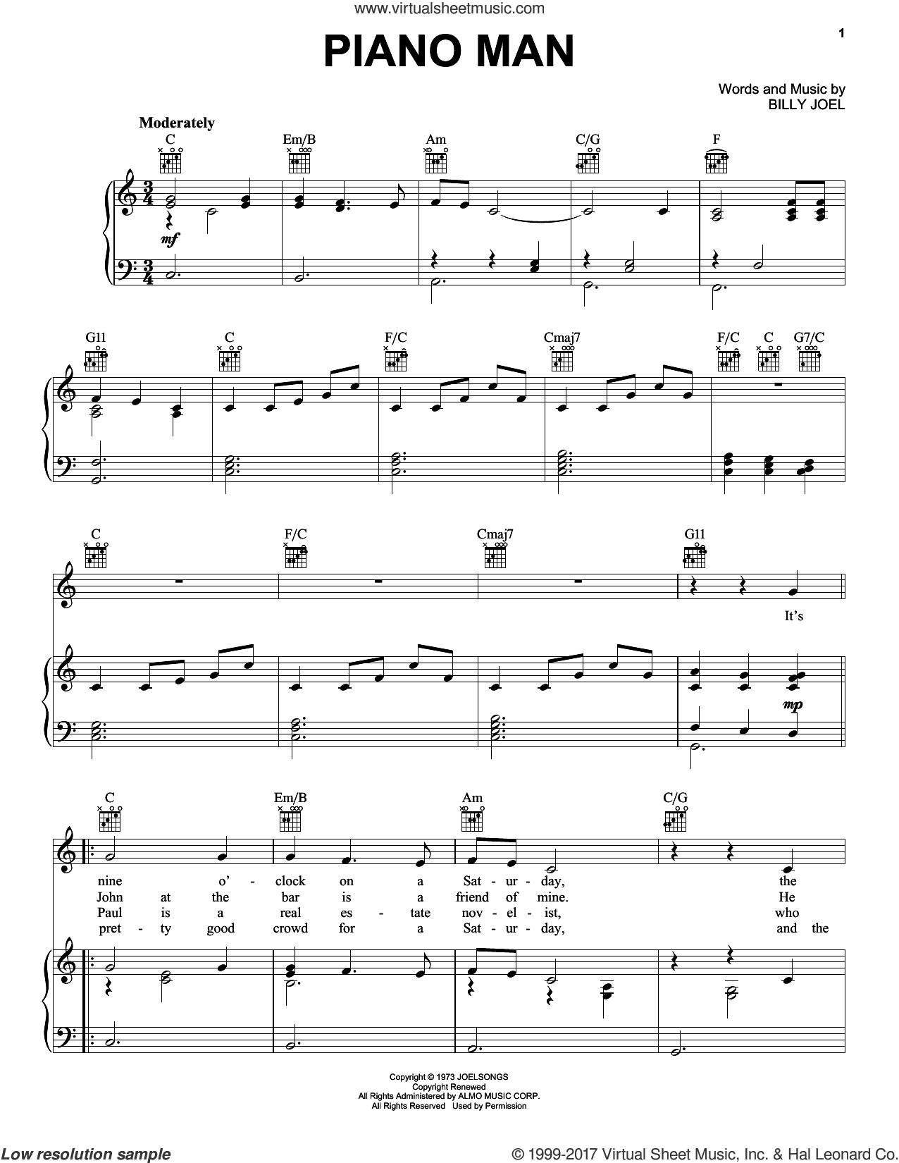 Billy Joel Classics (complete set of parts)