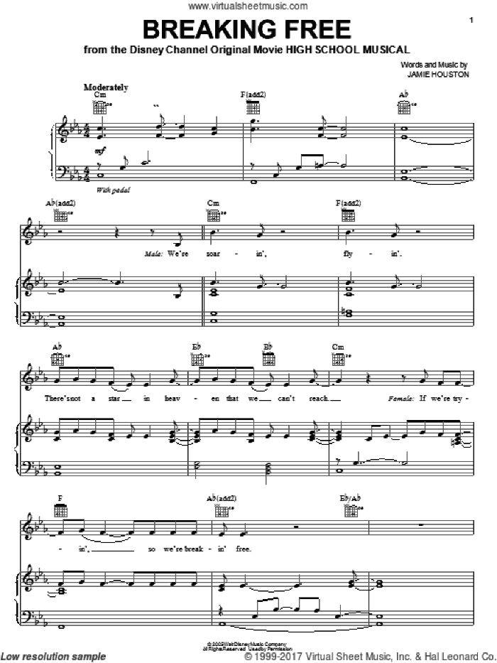 Selections from High School Musical (complete set of parts)