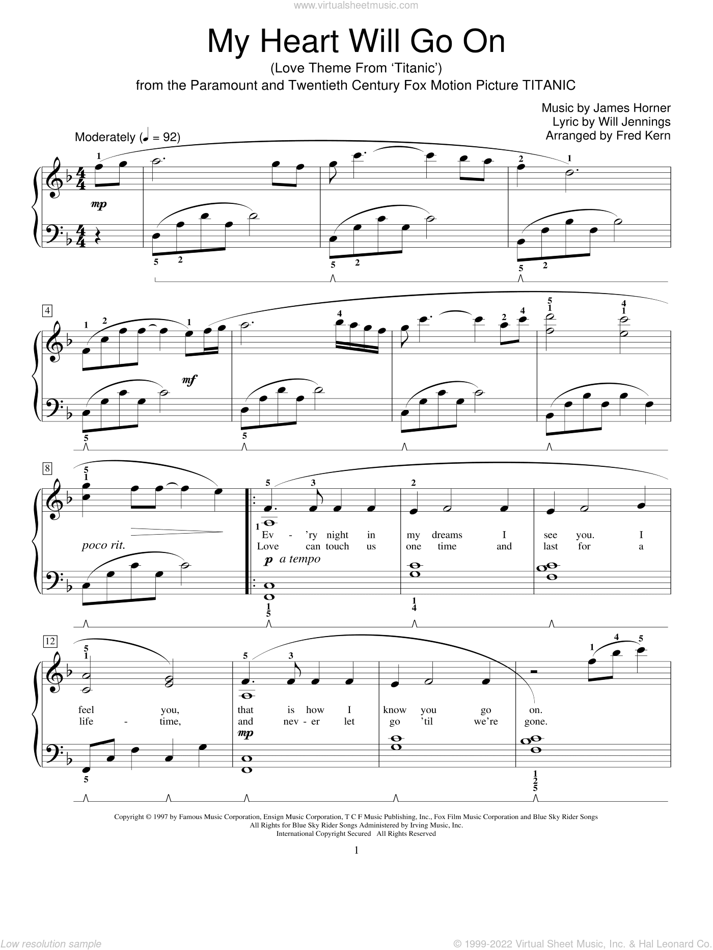 My Heart Will Go On (Love Theme from Titanic)