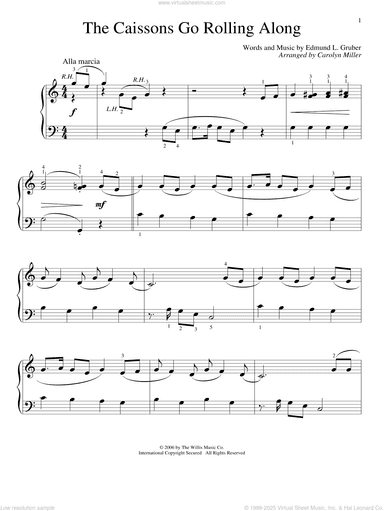 The Caissons Go Rolling Along (arr. Carolyn Miller)