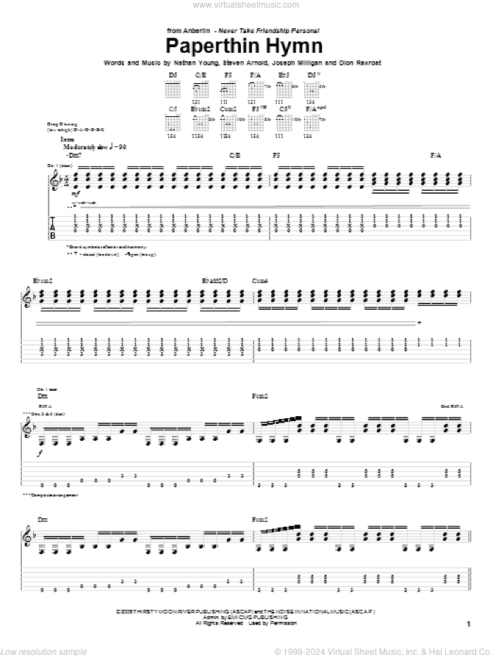 Paperthin Hymn