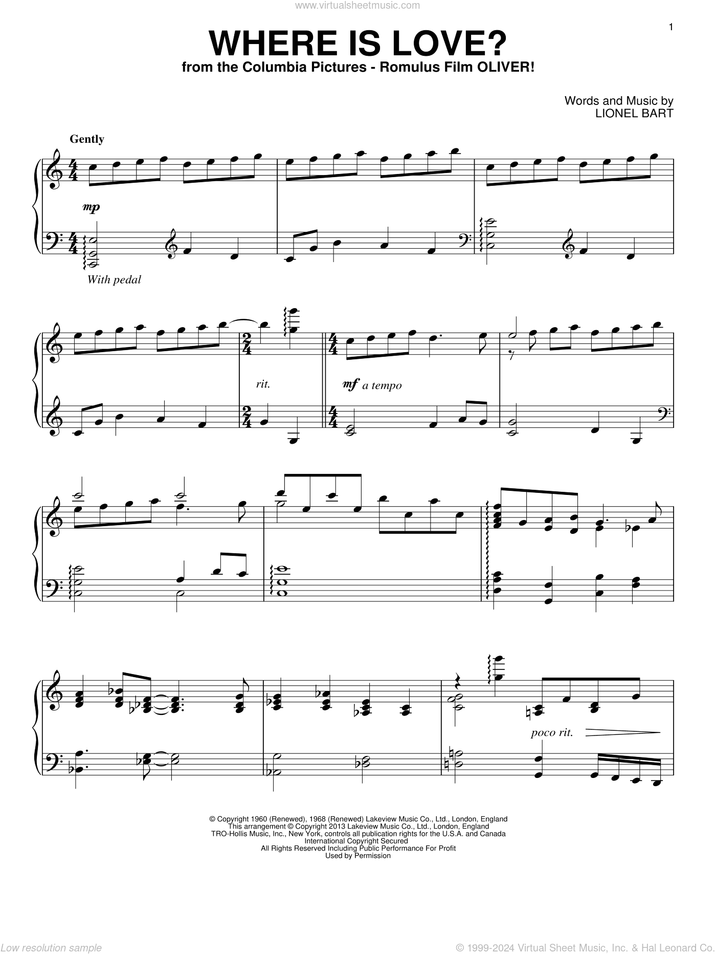 Where Is Love? (Grade 3, list B1, from the ABRSM Piano Syllabus 2025 and 2026)