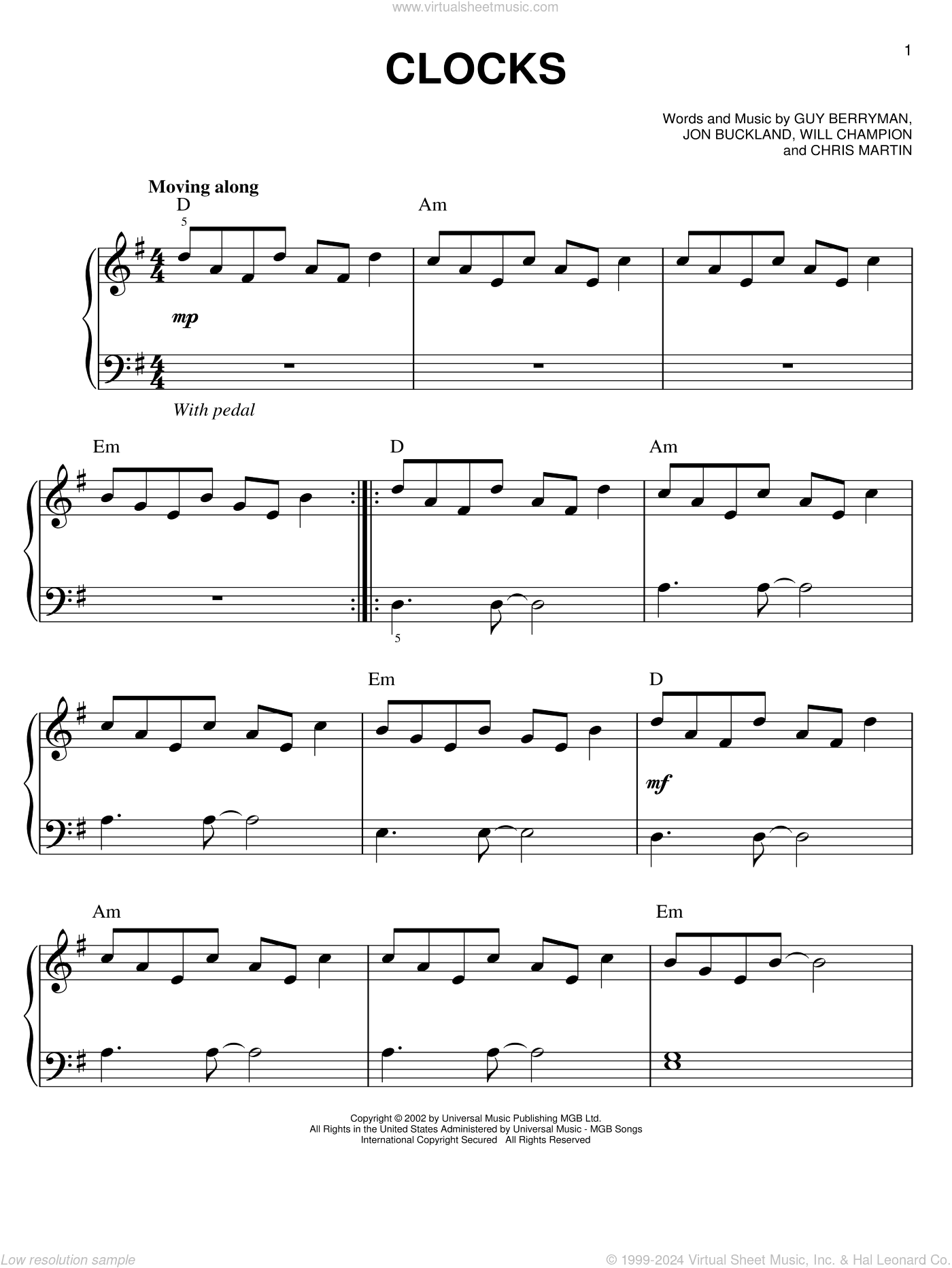 Clocks, (easy)