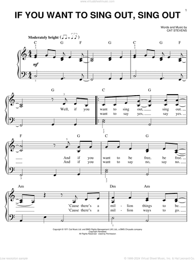 If You Want To Sing Out, Sing Out