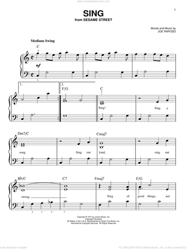 Sing, (easy)