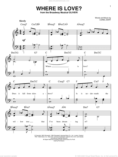 Where Is Love?, (easy)