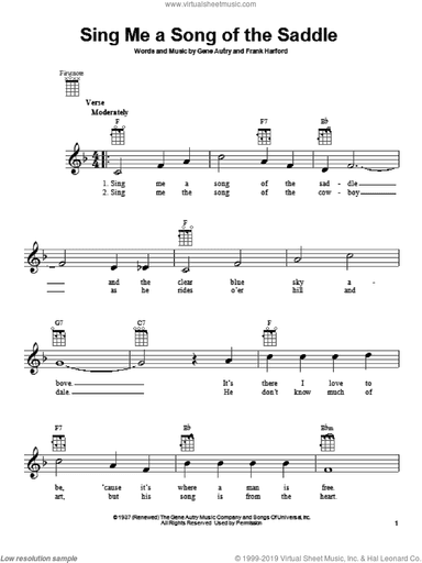 Sing Me A Song Of The Saddle