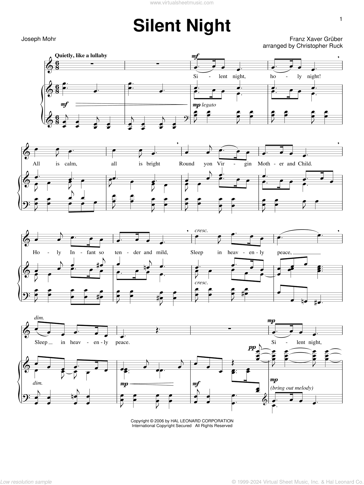 Silent Night (arr. Christopher Ruck)