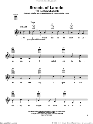 Streets Of Laredo (The Cowboy's Lament)