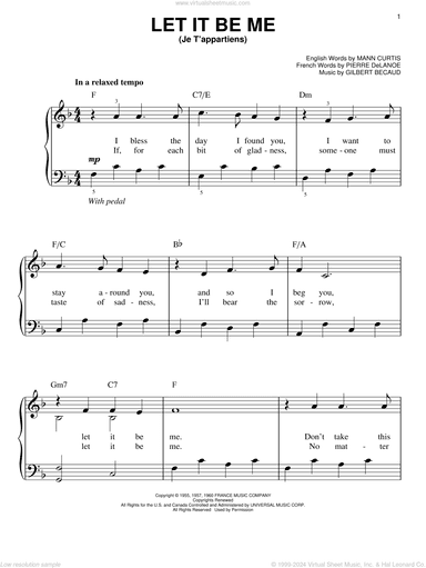 Let It Be Me (Je T'appartiens)