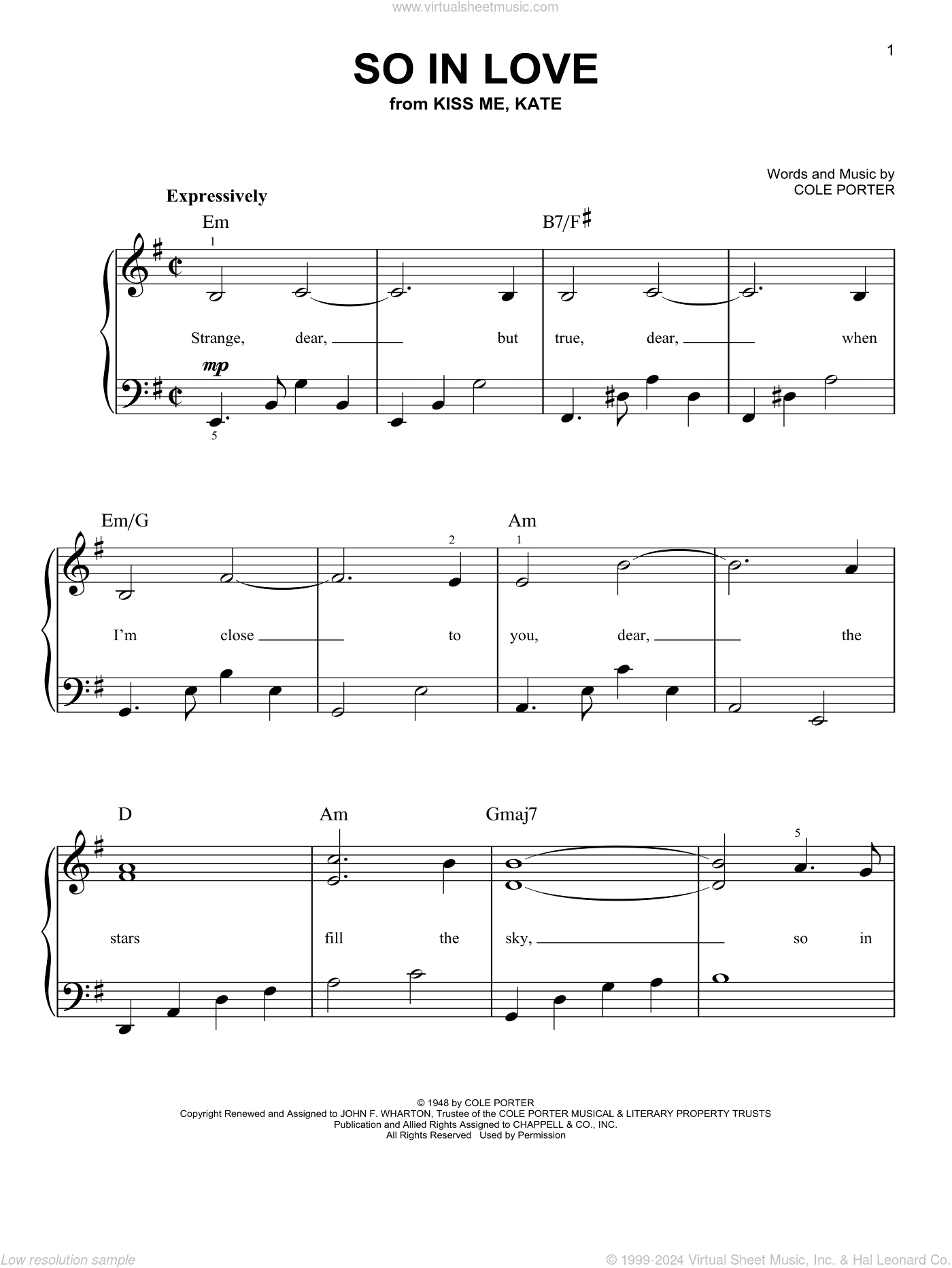 So In Love (from Kiss Me, Kate)