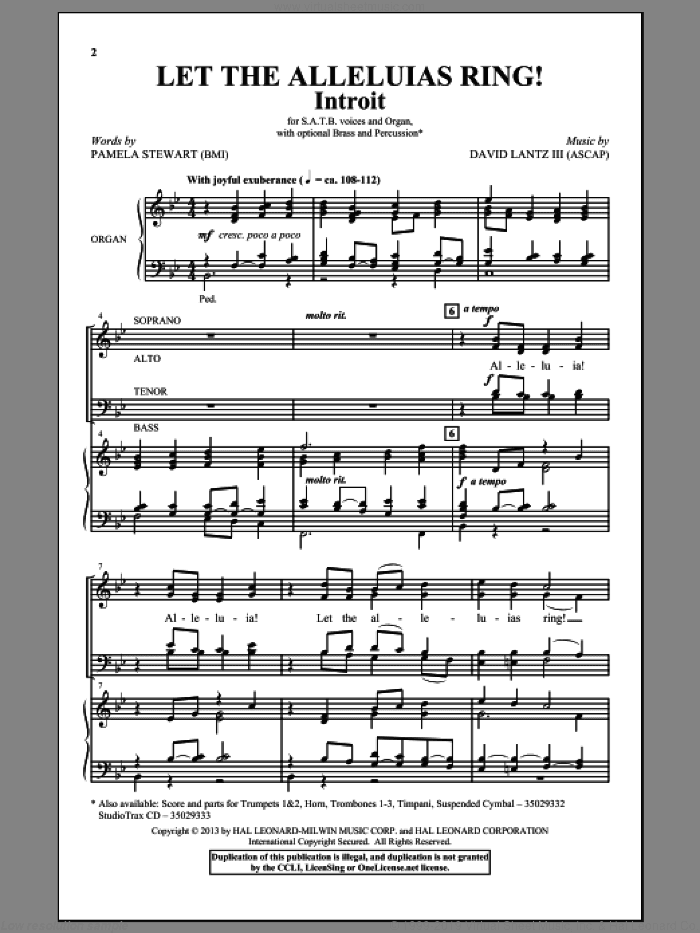 Let The Alleluias Ring! (Introit And Benediction)