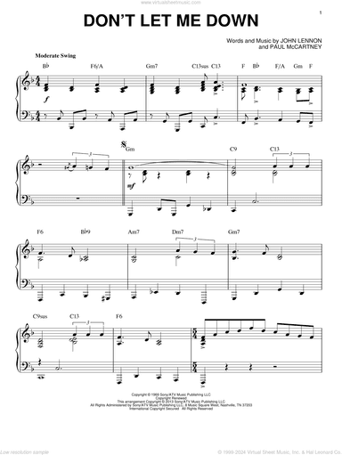 Don't Let Me Down [Jazz version] (arr. Brent Edstrom)