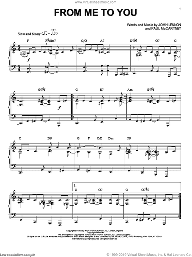 From Me To You [Jazz version] (arr. Brent Edstrom)
