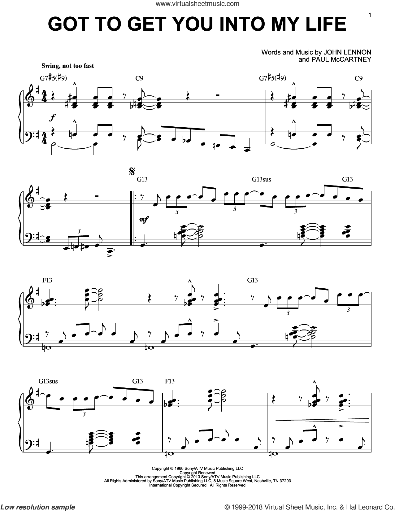 Got To Get You Into My Life [Jazz version] (arr. Brent Edstrom)