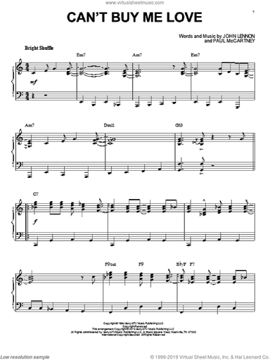 Can't Buy Me Love [Jazz version] (arr. Brent Edstrom)