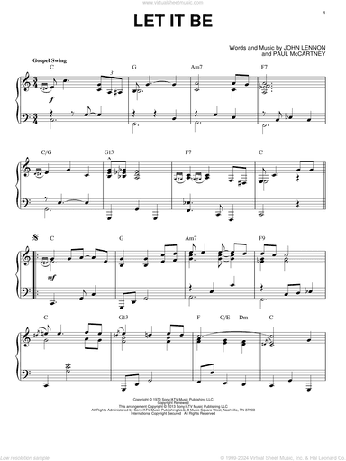 Let It Be [Jazz version] (arr. Brent Edstrom)