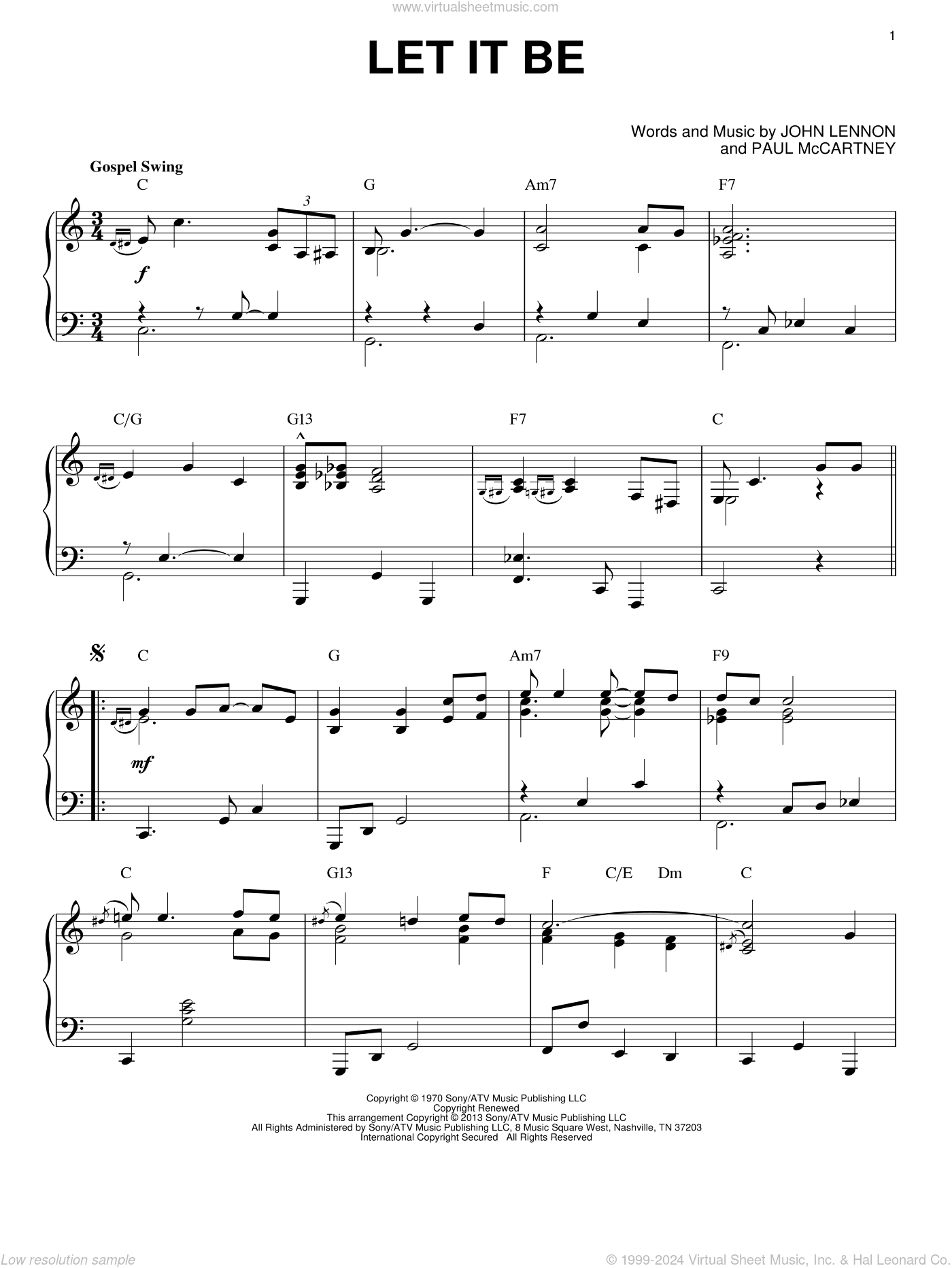 Let It Be [Jazz version] (arr. Brent Edstrom)