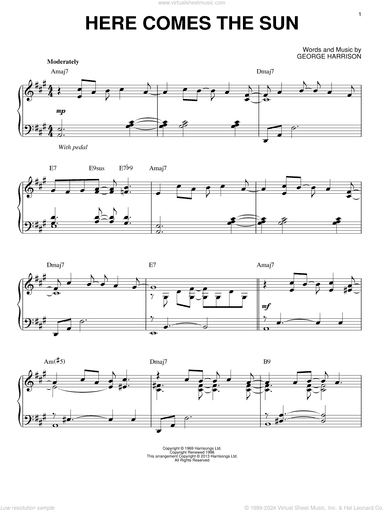 Here Comes The Sun [Jazz version] (arr. Brent Edstrom)