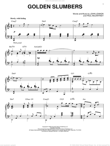 Golden Slumbers [Jazz version] (arr. Brent Edstrom)