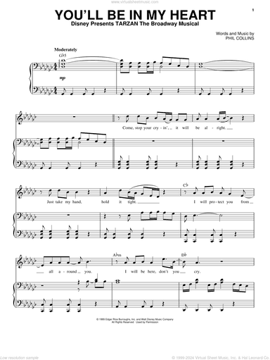 You'll Be In My Heart (from Tarzan: The Broadway Musical)
