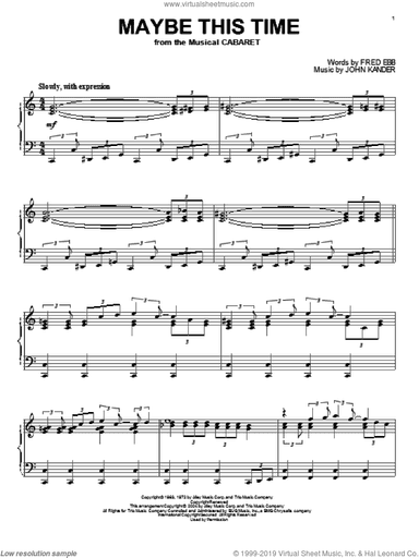 Maybe This Time (from Cabaret)
