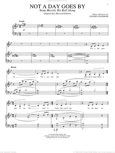 Not A Day Goes By (Act I) (from Merrily We Roll Along)