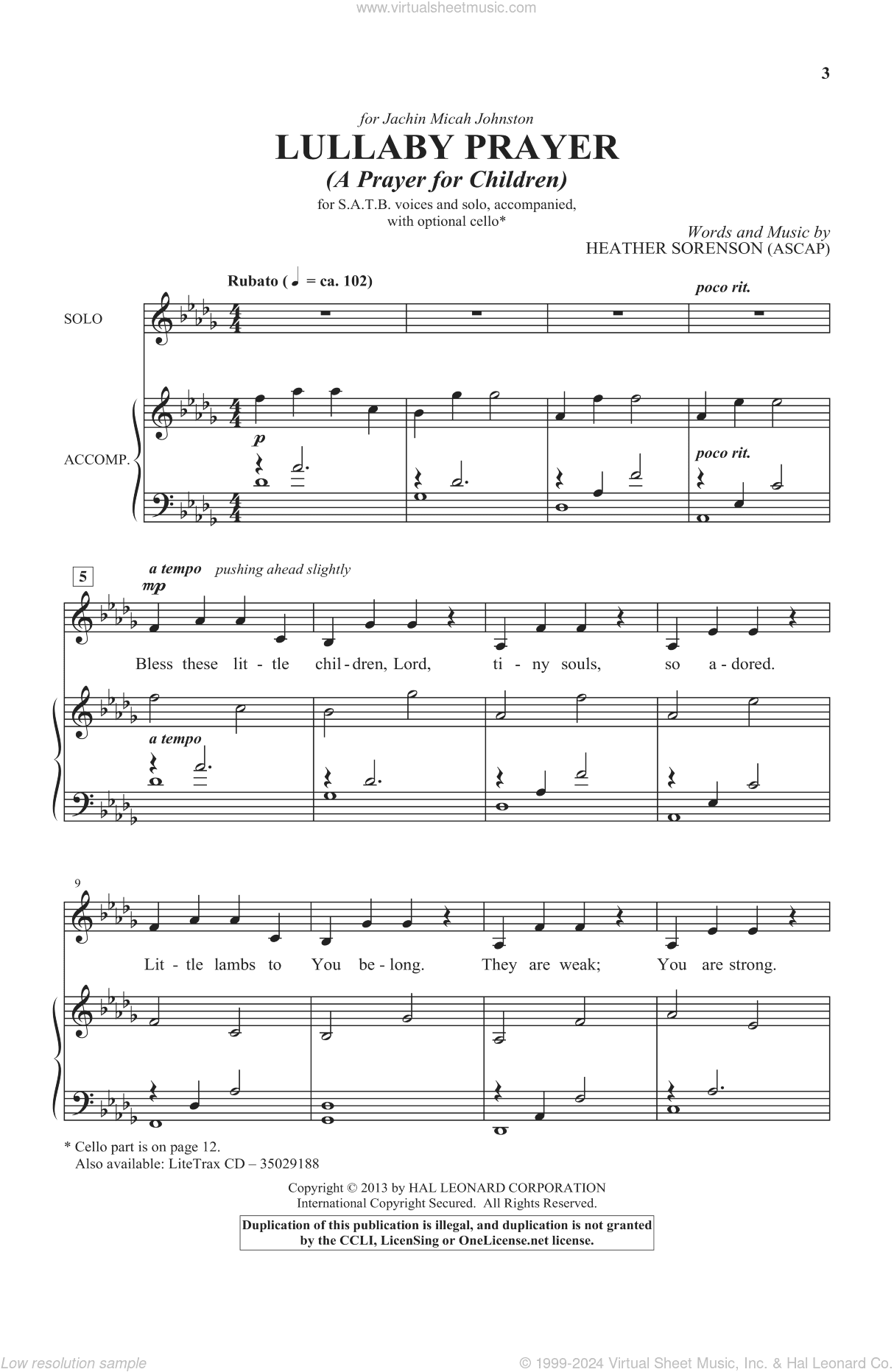 Lullaby Prayer (A Prayer For Children)