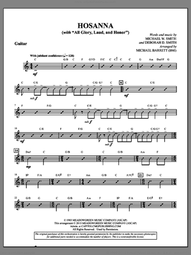 Hosanna (complete set of parts)