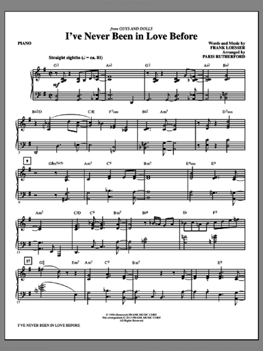 I've Never Been In Love Before (from Guys And Dolls)
