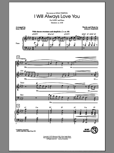 I Will Always Love You (arr. Mac Huff)
