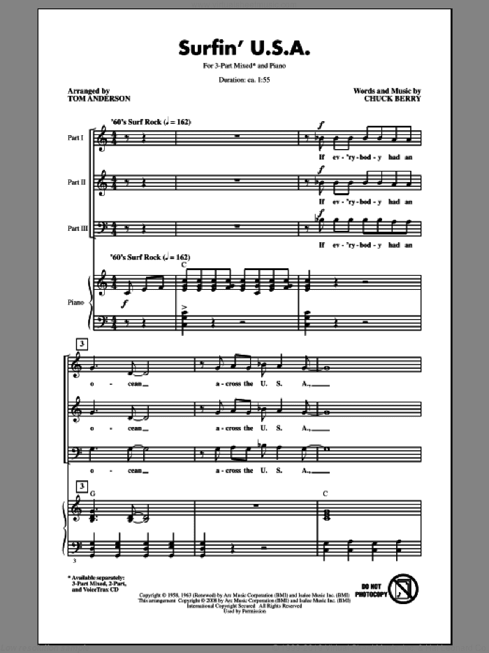 Surfin' U.S.A. (arr. Tom Anderson)