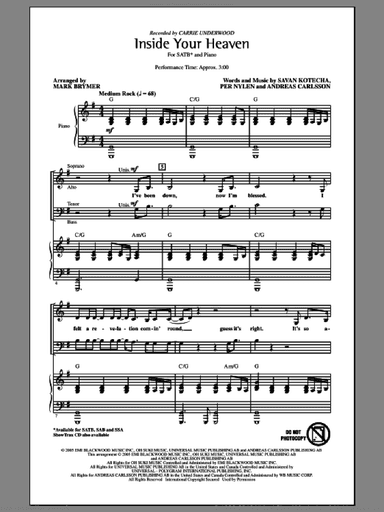 Inside Your Heaven (arr. Mark Brymer)