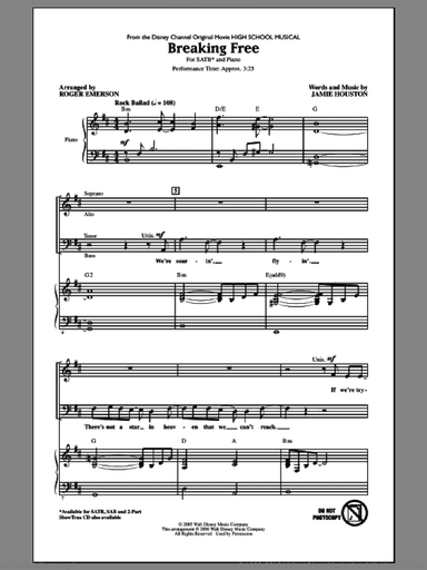 Breaking Free (from High School Musical) (arr. Roger Emerson)