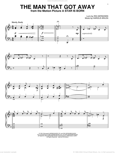 The Man That Got Away, (intermediate)